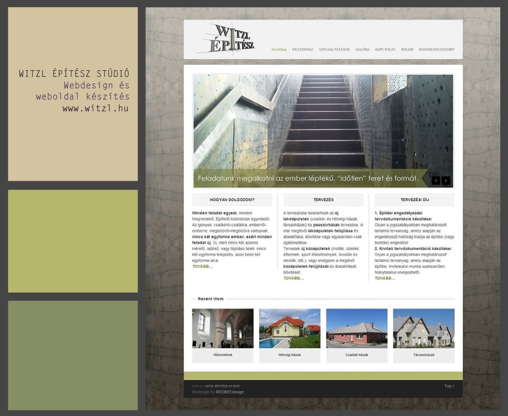 Witzl Építész Stúdió webdesign s weboldal készítés
